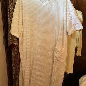 Roamans Lounger Dress Striped 1x NWOT